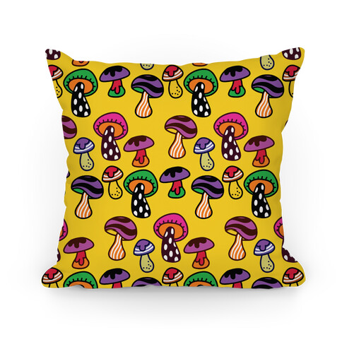 Funky Mushroom Pattern Pillow