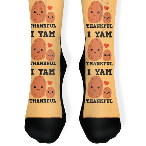 I Yam Thankful Sock