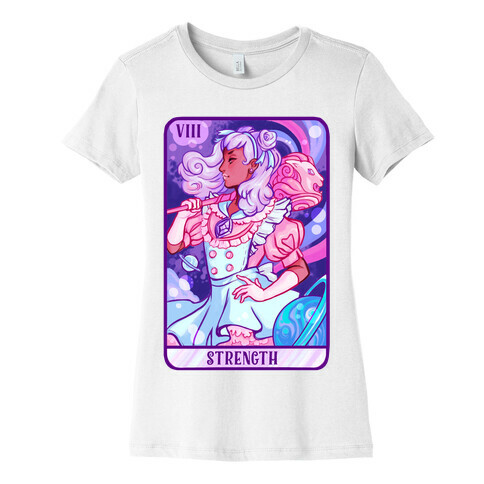 (Magical Girl) Strength Tarot Card Womens T-Shirt