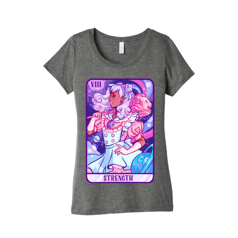 (Magical Girl) Strength Tarot Card Womens T-Shirt