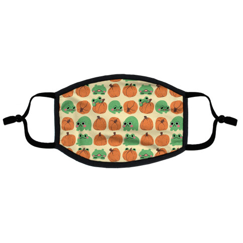 Pumpkins Frogs Flat Face Mask