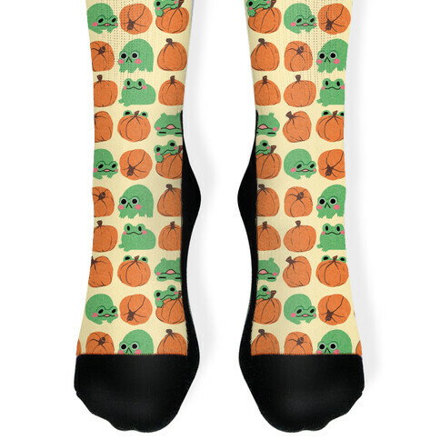 Pumpkins Frogs Sock