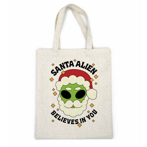 Santa Alien Believes in You Casual Tote