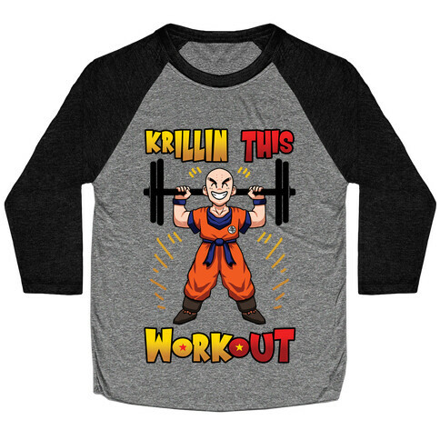 Krillin This Workout Baseball Tee