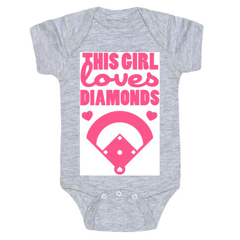 This Girl Loves (Baseball) Diamonds Baby One-Piece