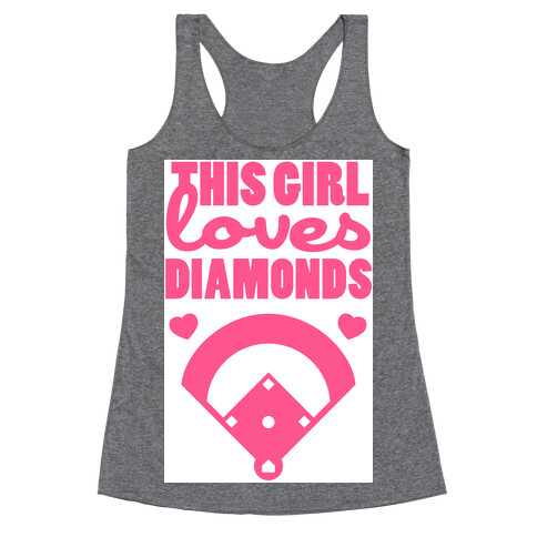 This Girl Loves (Baseball) Diamonds Racerback Tank Top