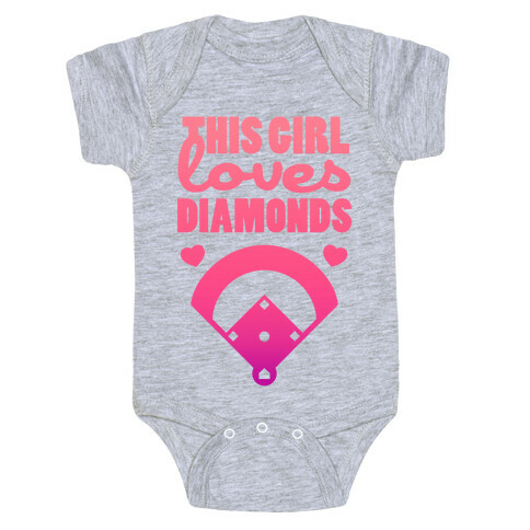 This Girl Loves (Baseball) Diamonds Baby One-Piece