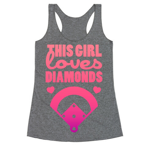 This Girl Loves (Baseball) Diamonds Racerback Tank Top