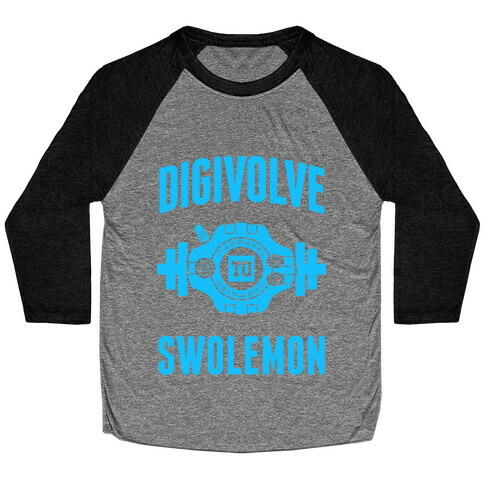 Digivolve to Swolemon! (Light Print) Baseball Tee