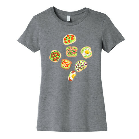Avocado Toast Pattern Womens T-Shirt