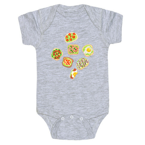 Avocado Toast Pattern Baby One-Piece