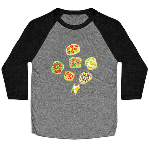 Avocado Toast Pattern Baseball Tee