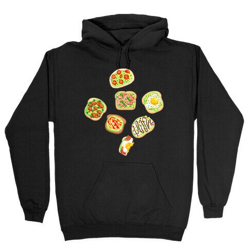 Avocado Toast Pattern Hooded Sweatshirt