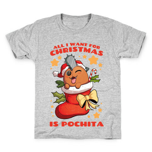 All I Want For Christmas Is Pochita Kids T-Shirt
