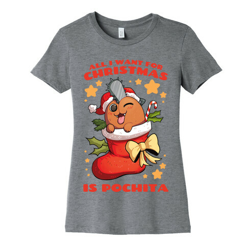 All I Want For Christmas Is Pochita Womens T-Shirt
