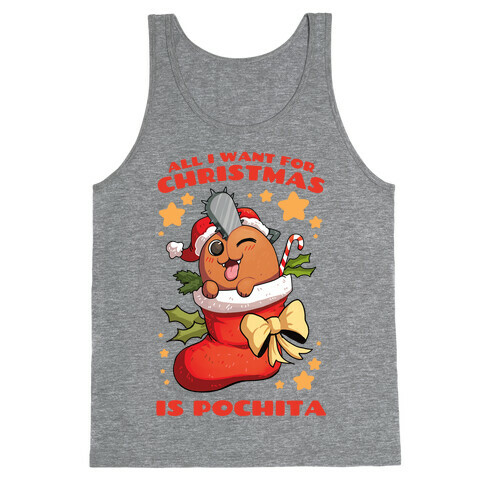 All I Want For Christmas Is Pochita Tank Top