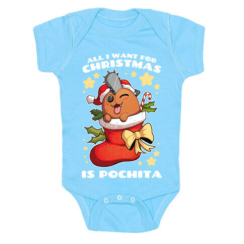 All I Want For Christmas Is Pochita Baby One-Piece