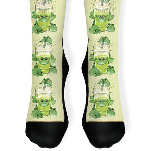 Matcha Froggyccino Sock