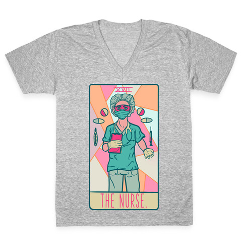 The Nurse Tarot V-Neck Tee Shirt