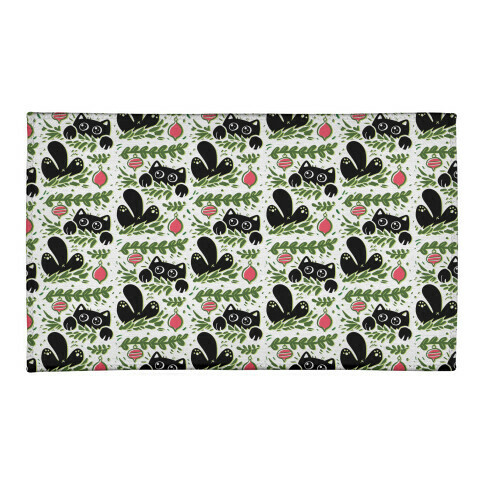Cat In Christmas Tree Pattern Welcome Mat