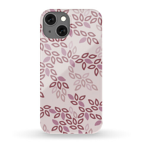 Fun Leaf Pattern Case (Pink) Phone Case