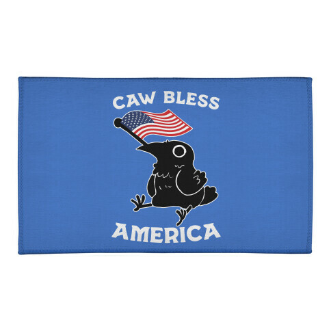Caw Bless America Welcome Mat