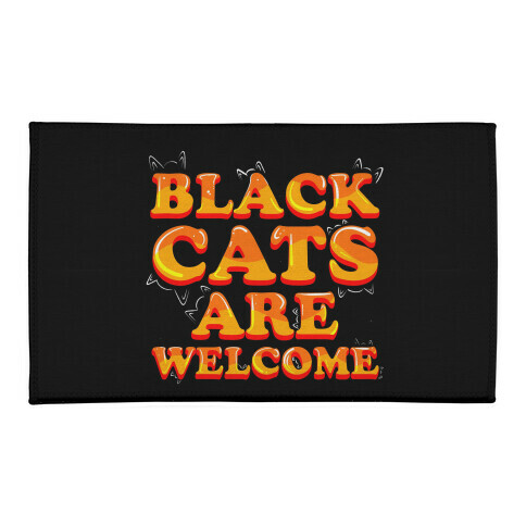 Black Cats Are Welcome Welcome Mat