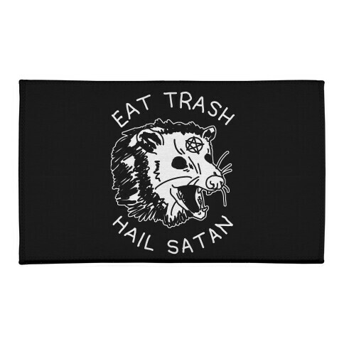Eat Trash Hail Satan Possum Welcome Mat