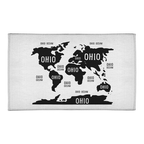The Ohio World Map Welcome Mat