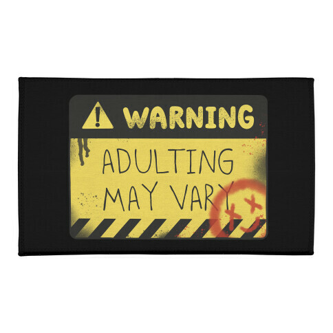 Warning Adulting May Vary Welcome Mat