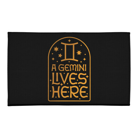 A Gemini Lives Here Welcome Mat