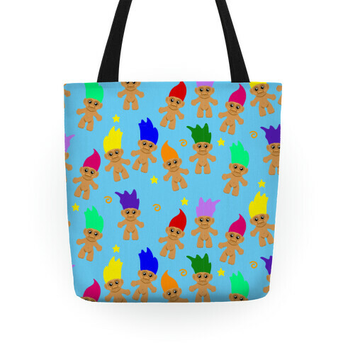 Rainbow Troll Pattern Tote