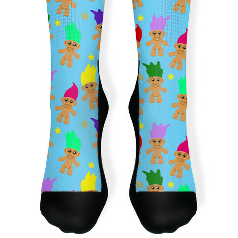 Rainbow Troll Pattern Sock