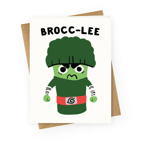 Brocc-Lee - Rock Lee Greeting Card