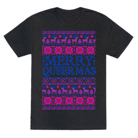 Merry Queermas Bisexual Pride Christmas Sweater T-Shirt