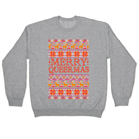 Merry Queermas Lesbian Pride Christmas Sweater Pullover