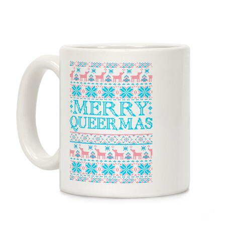 Merry Queermas Trans Pride Christmas Sweater Coffee Mug