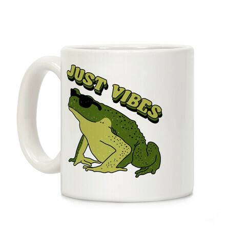 Just Vibes Frog Coffee Mug