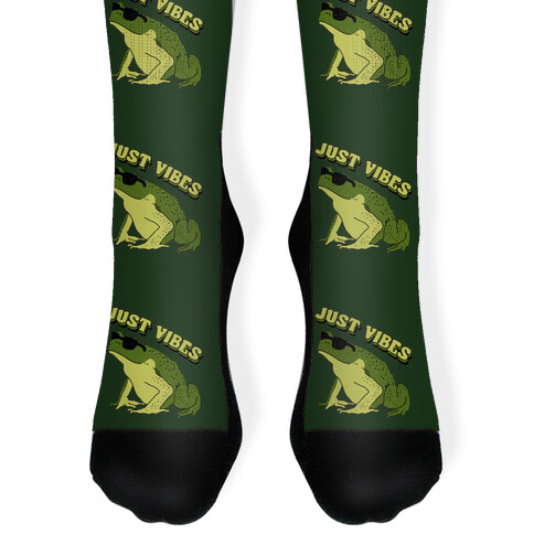 Just Vibes Frog Sock