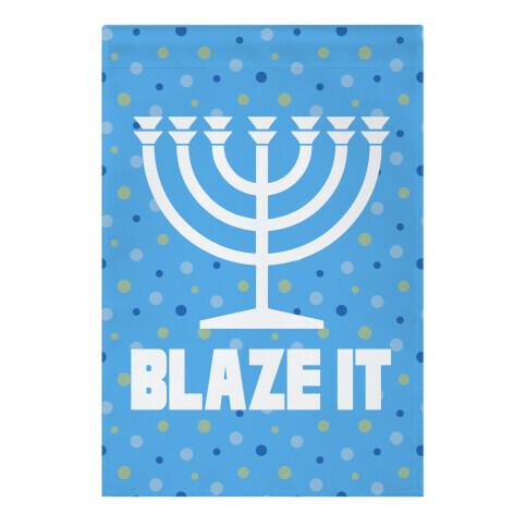 Blaze It Menorah Garden Flag