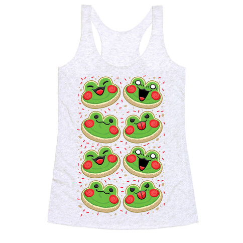 Sugar Cookie Frogs Pattern Racerback Tank Top