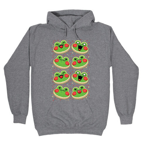 Sugar Cookie Frogs Pattern Hooded Sweatshirt