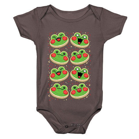 Sugar Cookie Frogs Pattern Baby One-Piece