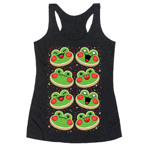 Sugar Cookie Frogs Pattern Racerback Tank Top