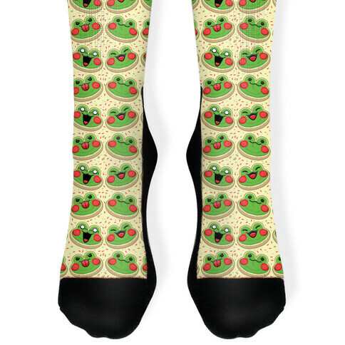 Sugar Cookie Frogs Pattern Sock
