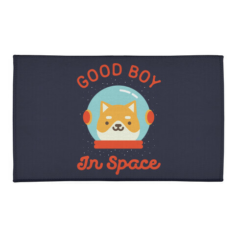 Good Boy In Space Welcome Mat