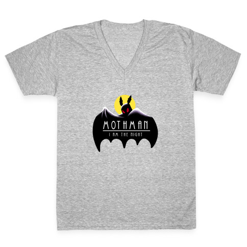 Mothman - I am the Night V-Neck Tee Shirt