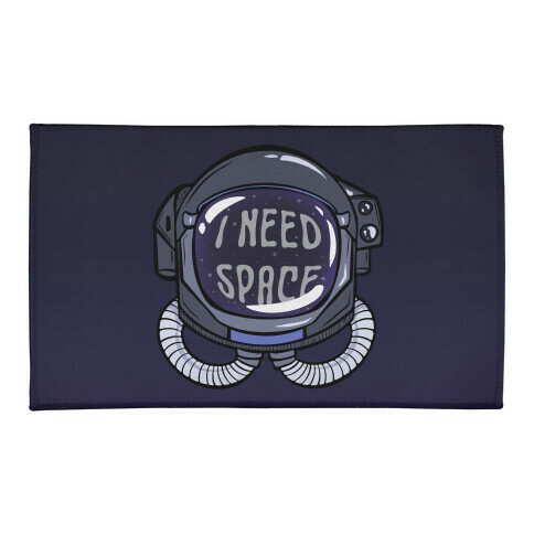 I Need Space Astro Head Welcome Mat