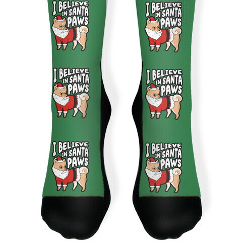 I Believe In Santa Paws Sock