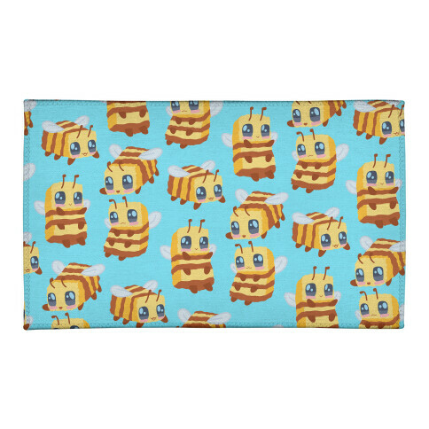 Cute Cubic Bee Pattern Welcome Mat
